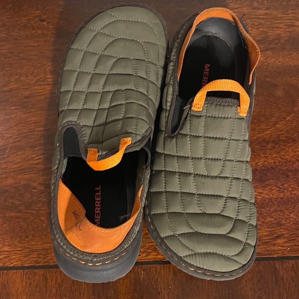 Merrell Green Quilted Slip-On Loafers